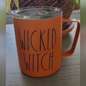 Rae Dunn Orange Wicked Witch Mug With Lid